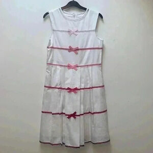 CREWCUTS Off-White Dress with Bows